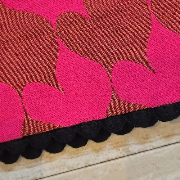 Sara Campbell Pink/Brown Abstract Houndstooth Design Pencil Skirt with Bow Belt - Picture 2 of 9